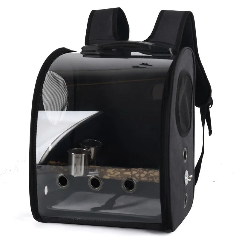 Fujian Portable Parrot Travel Cage Breathable Transparent