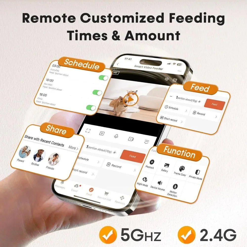 Automatic Dog Feeder with Camera WiFi App Control