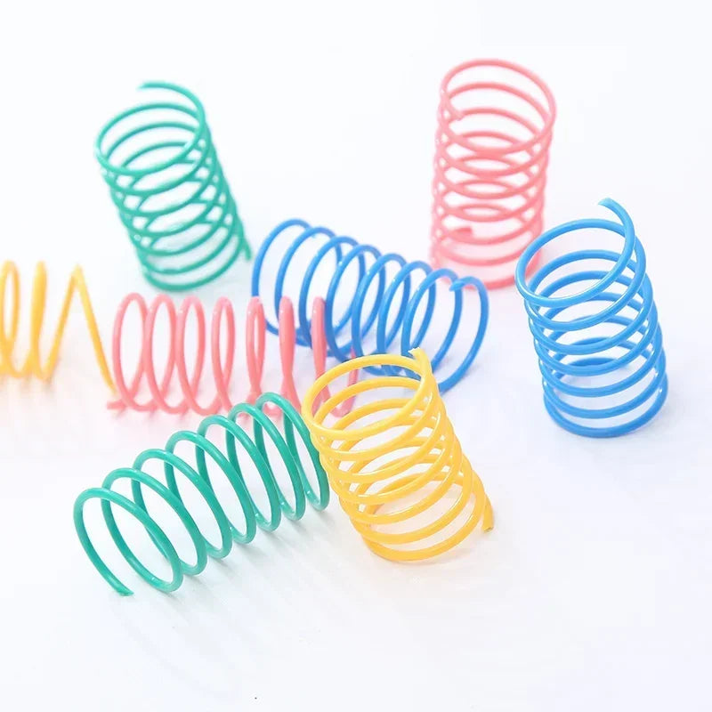 NoEnName Null Cat Spring Toys Colorful Spiral Interactive Toy Set
