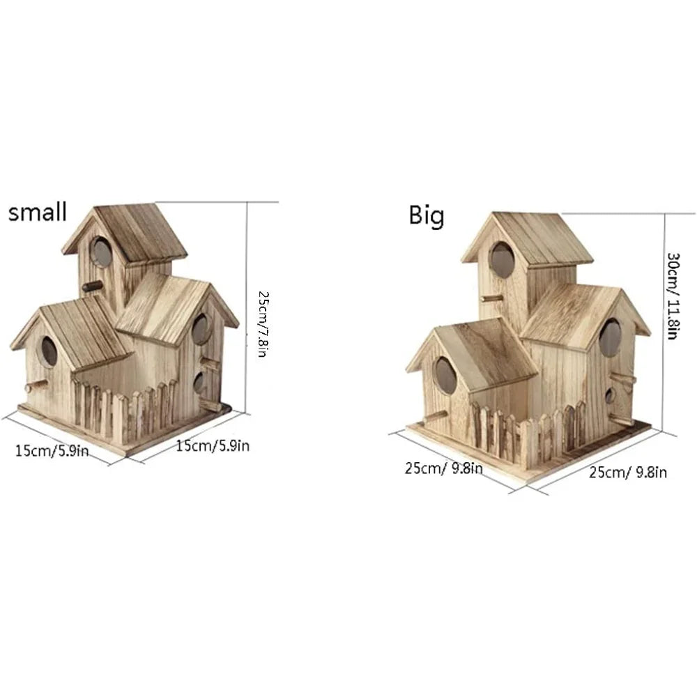 Peis Wooden Bird Nest Breeding Box Outdoor Parrot House