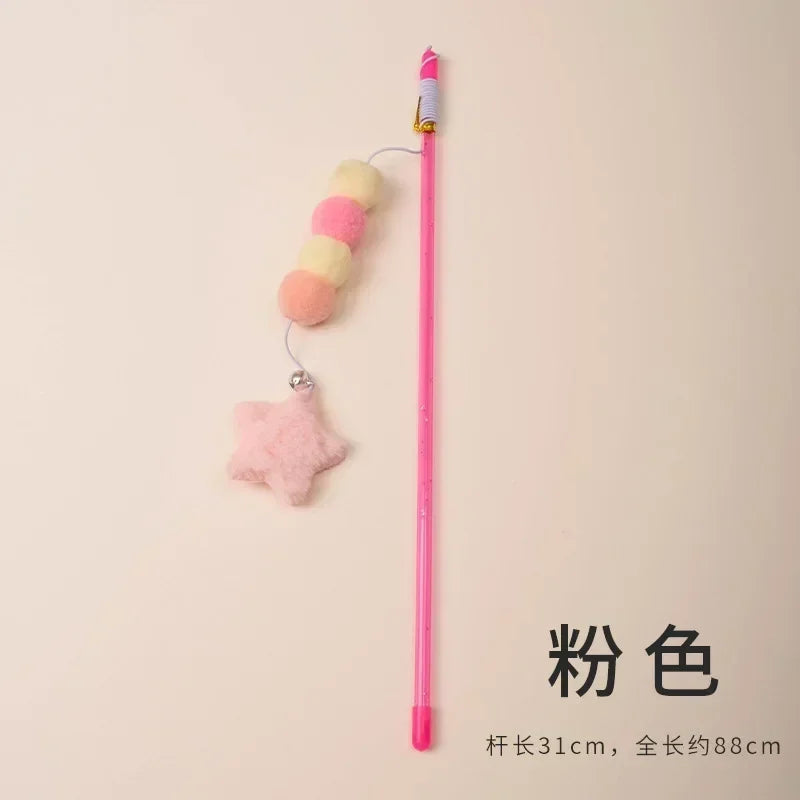 NoEnName Null Funny Kitten Cat Teaser Interactive Toy Rod