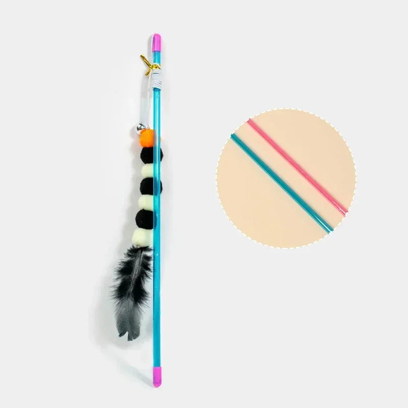 NoEnName Null Funny Kitten Cat Teaser Interactive Toy Rod