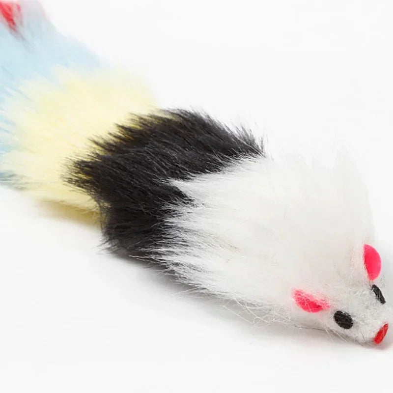 NoEnName Null Cat Toy Long Haired Mouse with Bells