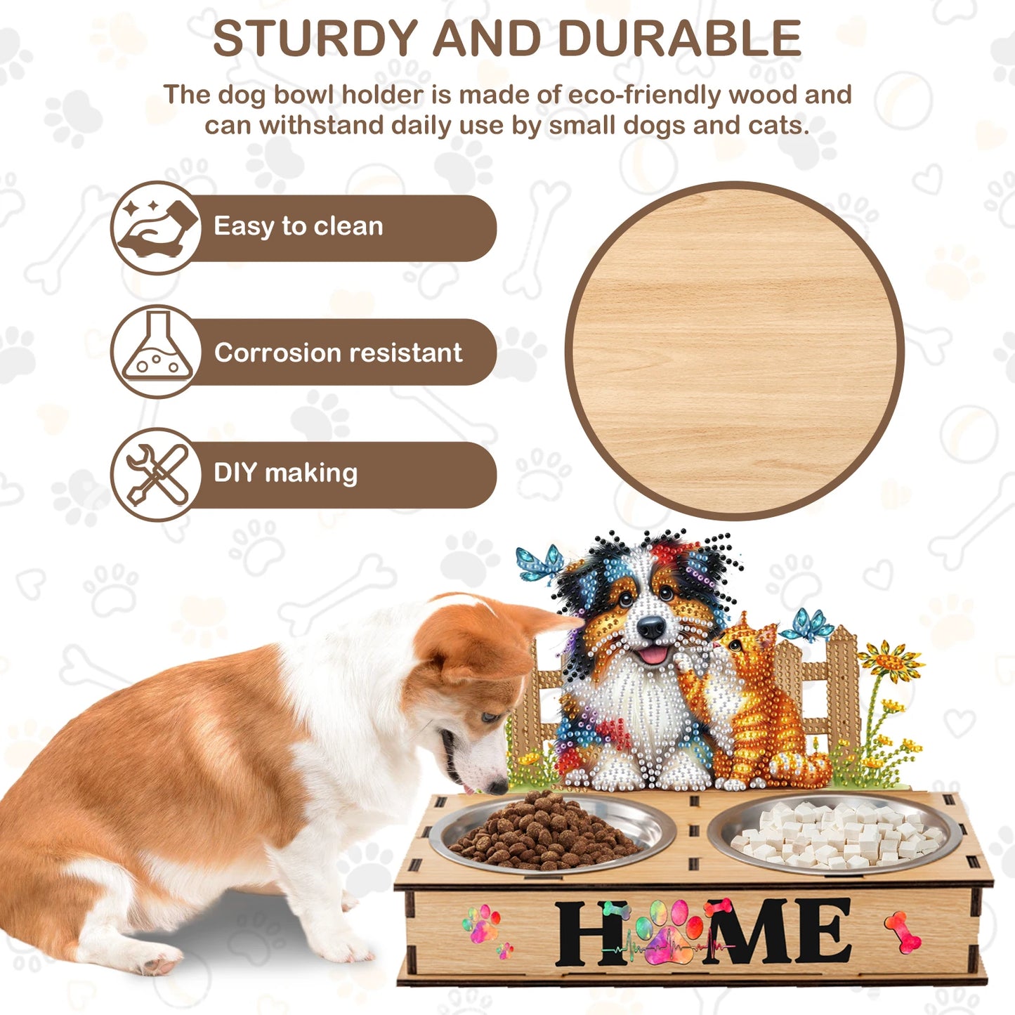 APWIKOGER 5D DIY Diamond Painting Pet Feeder Making Kit