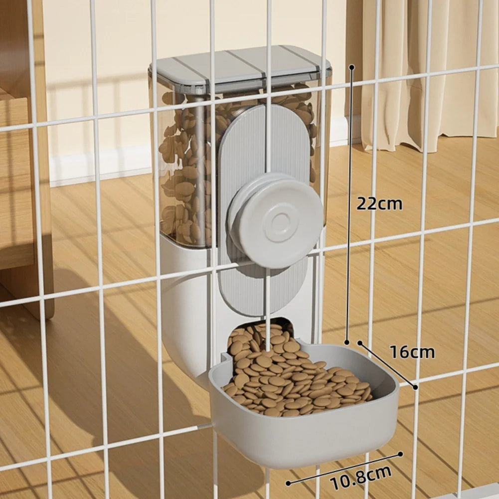 27oz Automatic Pet Bowl Cage Hanging Feeder Water Bottle Food Container Dispenser For Puppy Cat Rabbit Feeding Tool