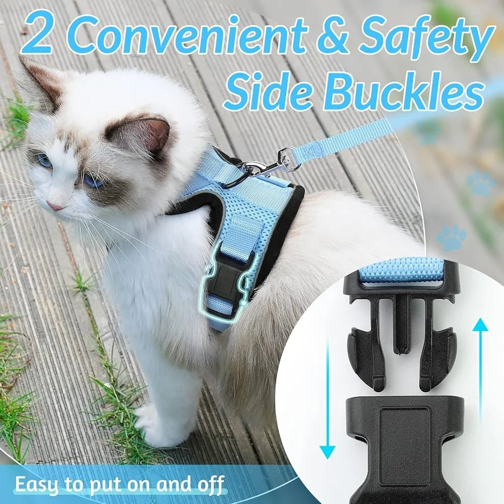 Escape Proof Cat Harness Leash Adjustable Soft Vest
