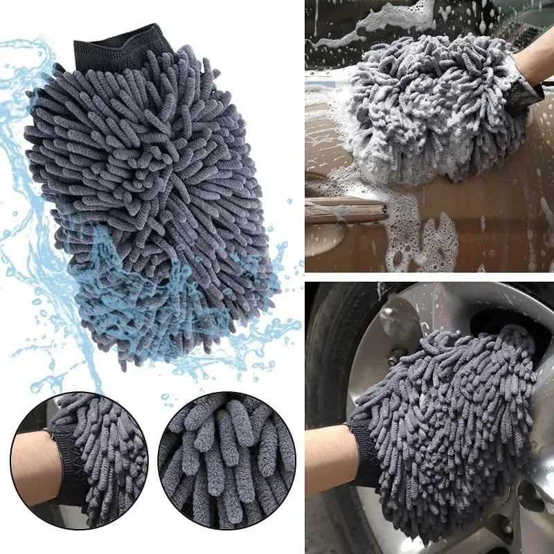 Guangdong Microfiber Chenille Double Sided Pet Grooming Glove Mitt