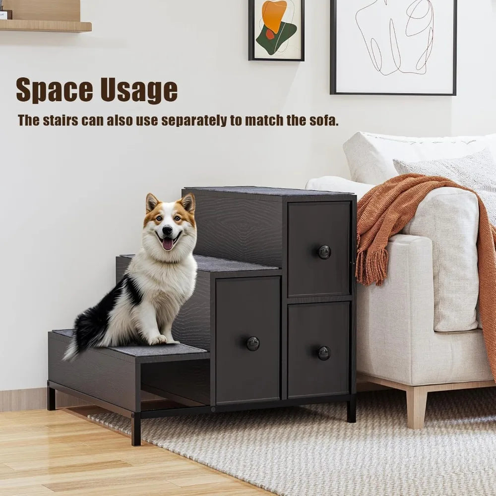 Pet Bunk Bed With Stairs And Storage Window Perch Foam
