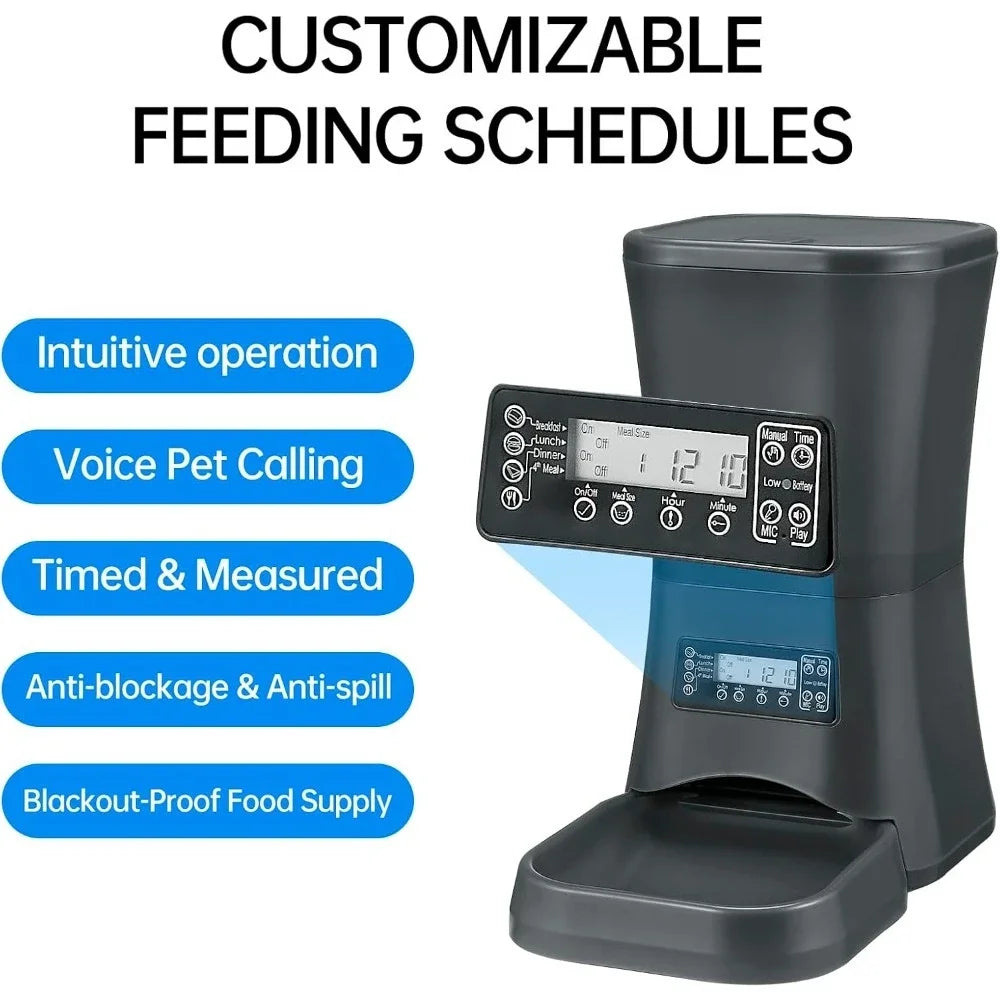 Automatic Dog Feeder with Timer for Large Dogs