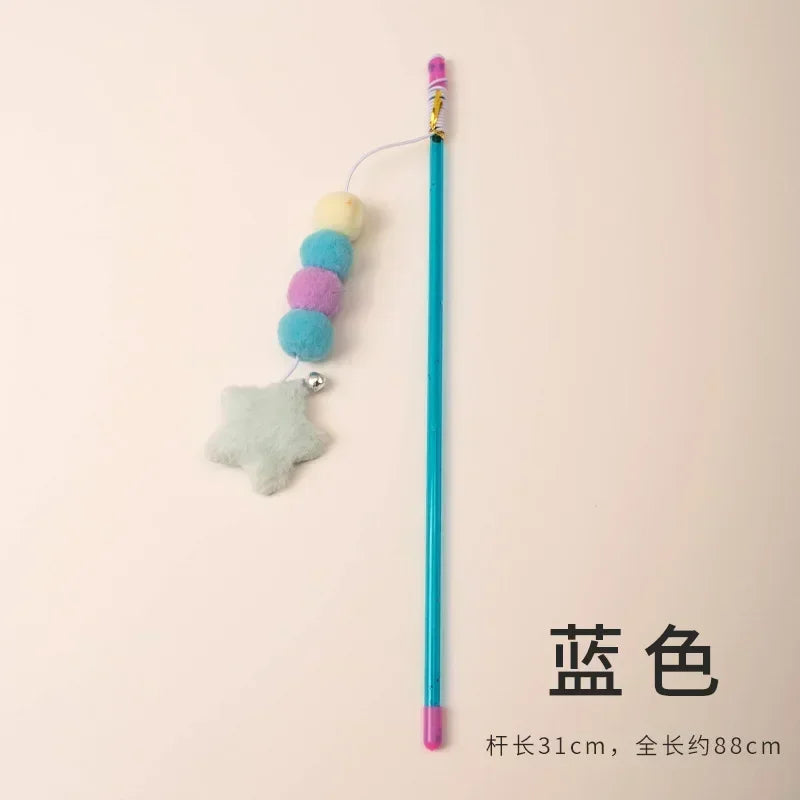 NoEnName Null Funny Kitten Cat Teaser Interactive Toy Rod
