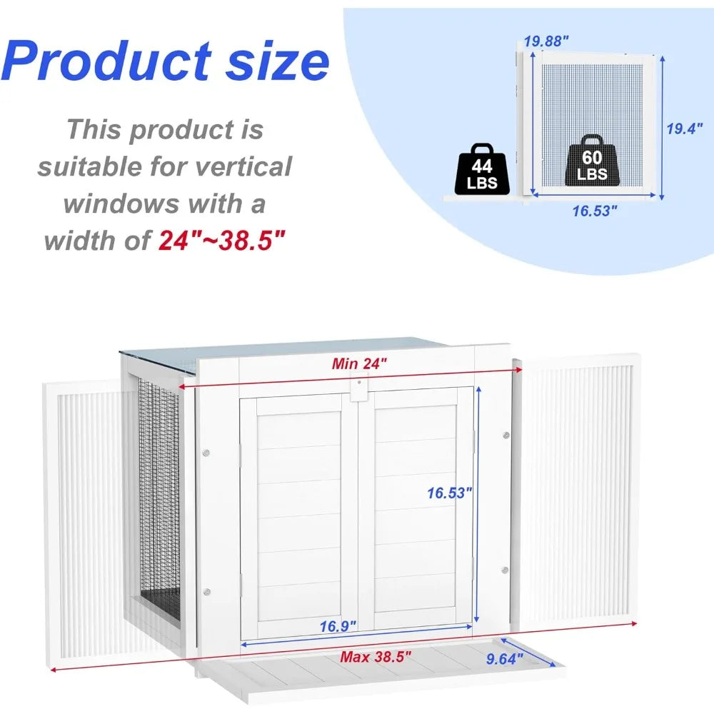 Cat Window Perch Catio Waterproof Top Fits 24 To 42 Wide