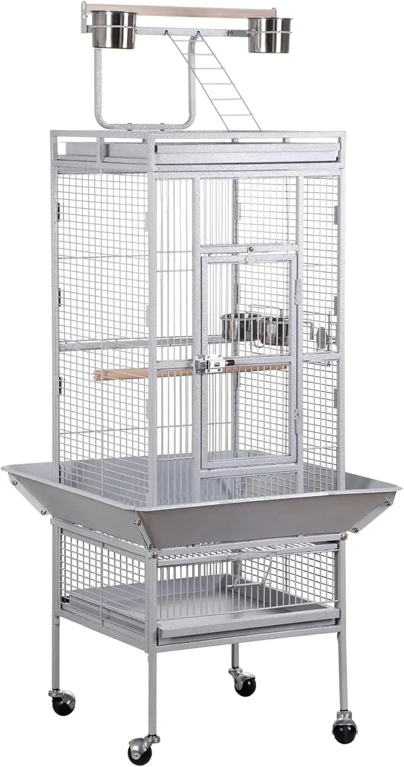 PEISI Large Bird Cage With Stand Perch For Parrots Indoor