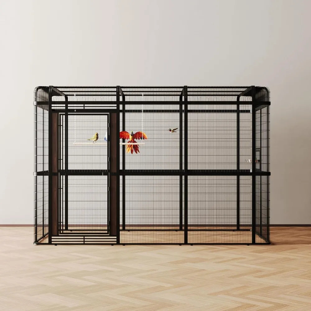 Heavy Duty Outdoor Walk In Bird Aviary Cage For Parrots