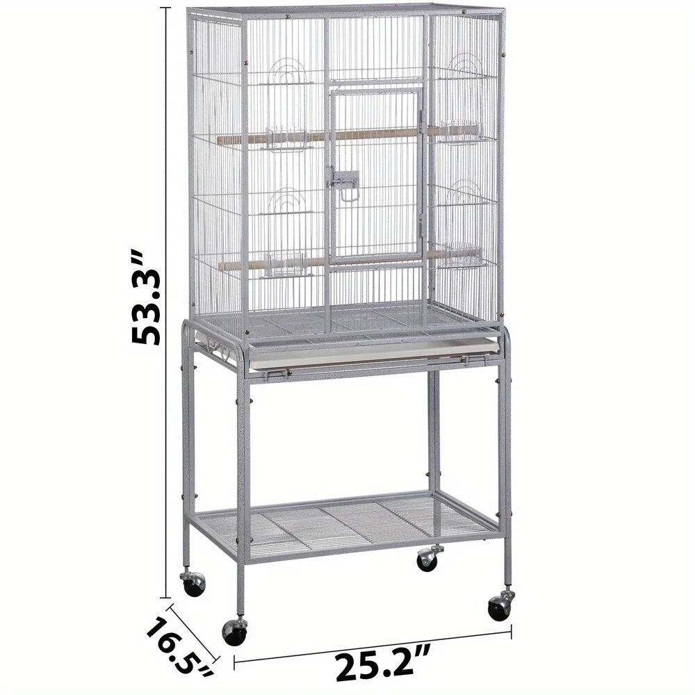 Guangdong Wrought Iron Flight Parrot Cage Rolling Stand