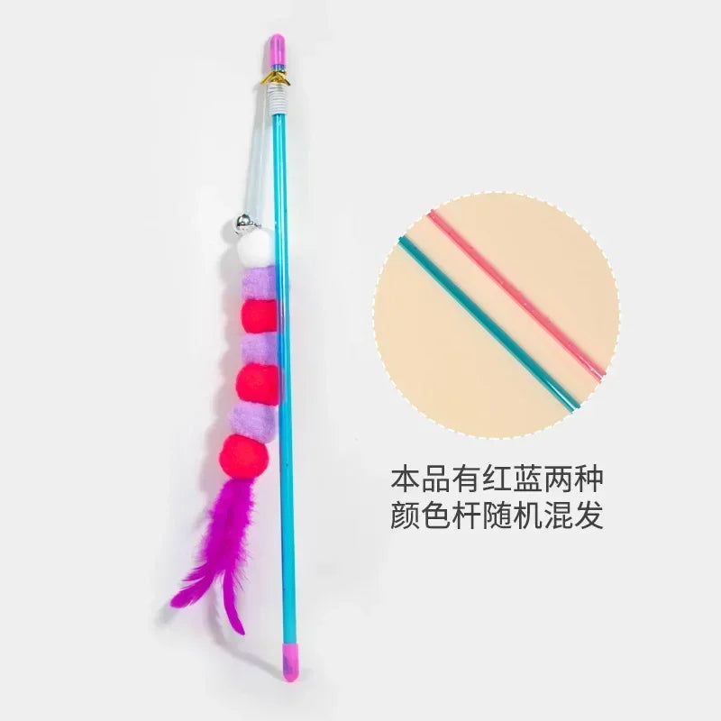 NoEnName Null Funny Kitten Cat Teaser Interactive Toy Rod