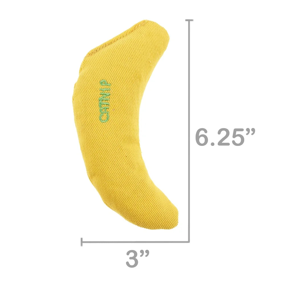 XMSJ Catnip Filled Banana Shaped Cat Toy 3 Pack