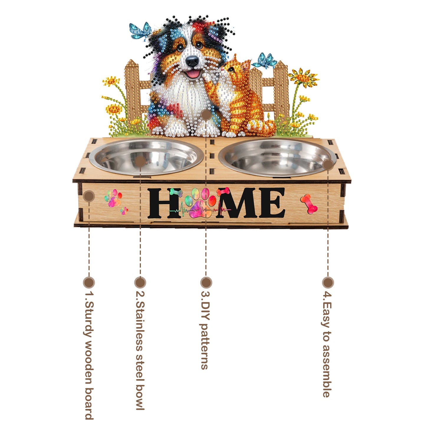 APWIKOGER 5D DIY Diamond Painting Pet Feeder Making Kit