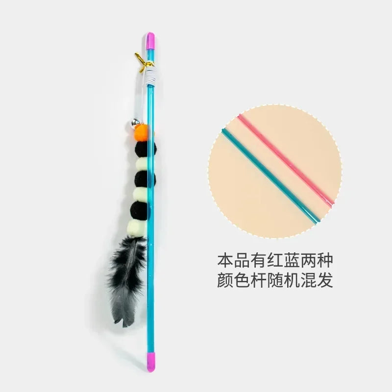 NoEnName Null Funny Kitten Cat Teaser Interactive Toy Rod
