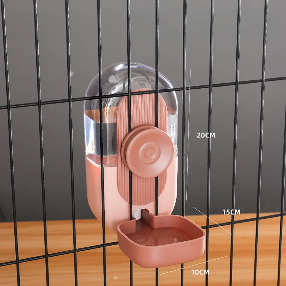 27oz Automatic Pet Bowl Cage Hanging Feeder Water Bottle Food Container Dispenser For Puppy Cat Rabbit Feeding Tool