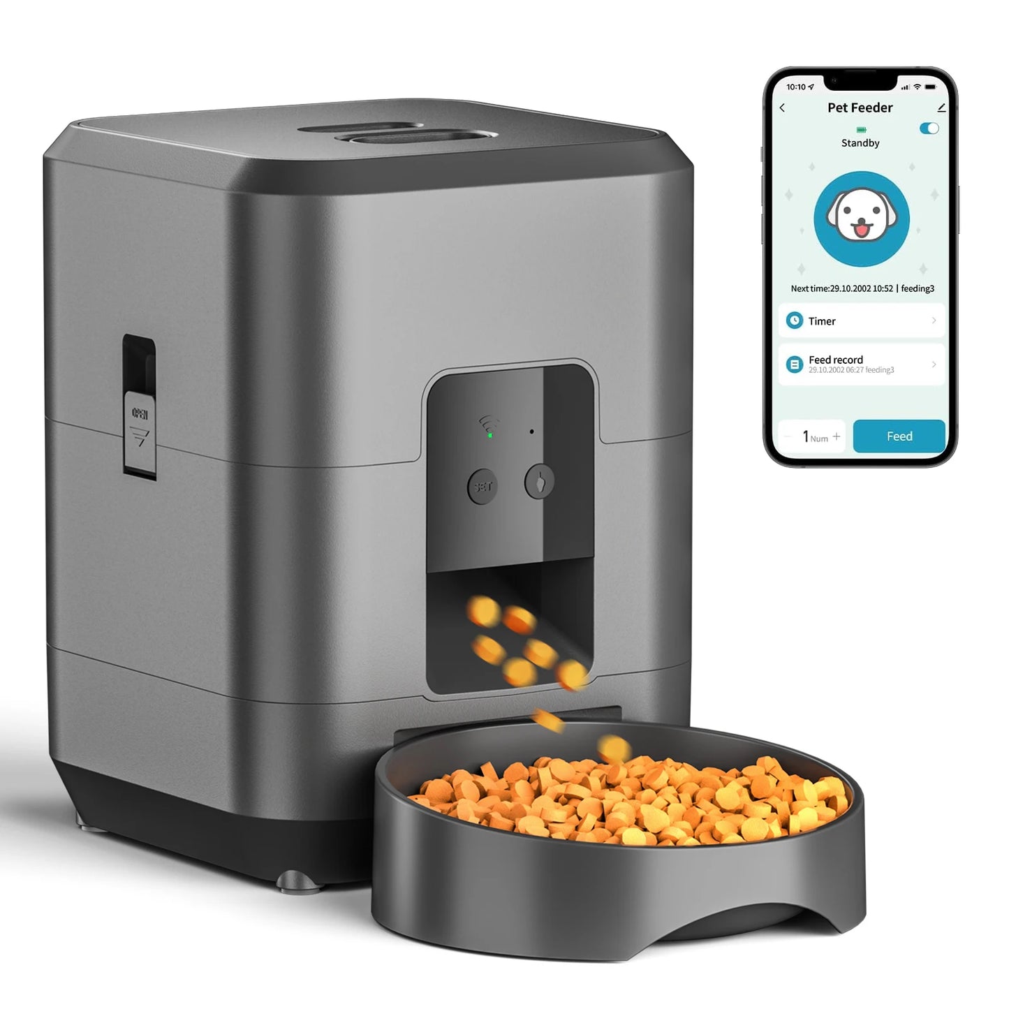 Hign Automatic Cat Feeder with App Control and Timer