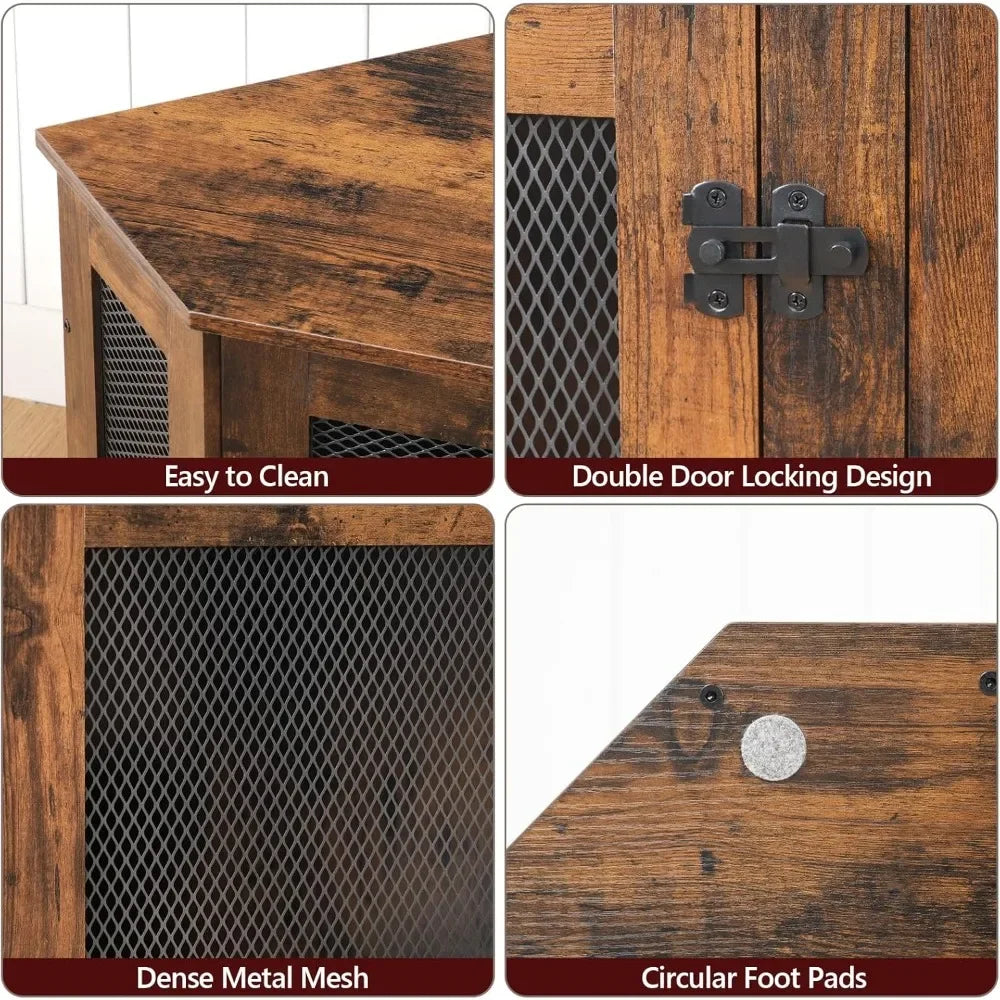 NoEnName_Null Wooden Dog Crate Furniture Indoor Pet Kennel