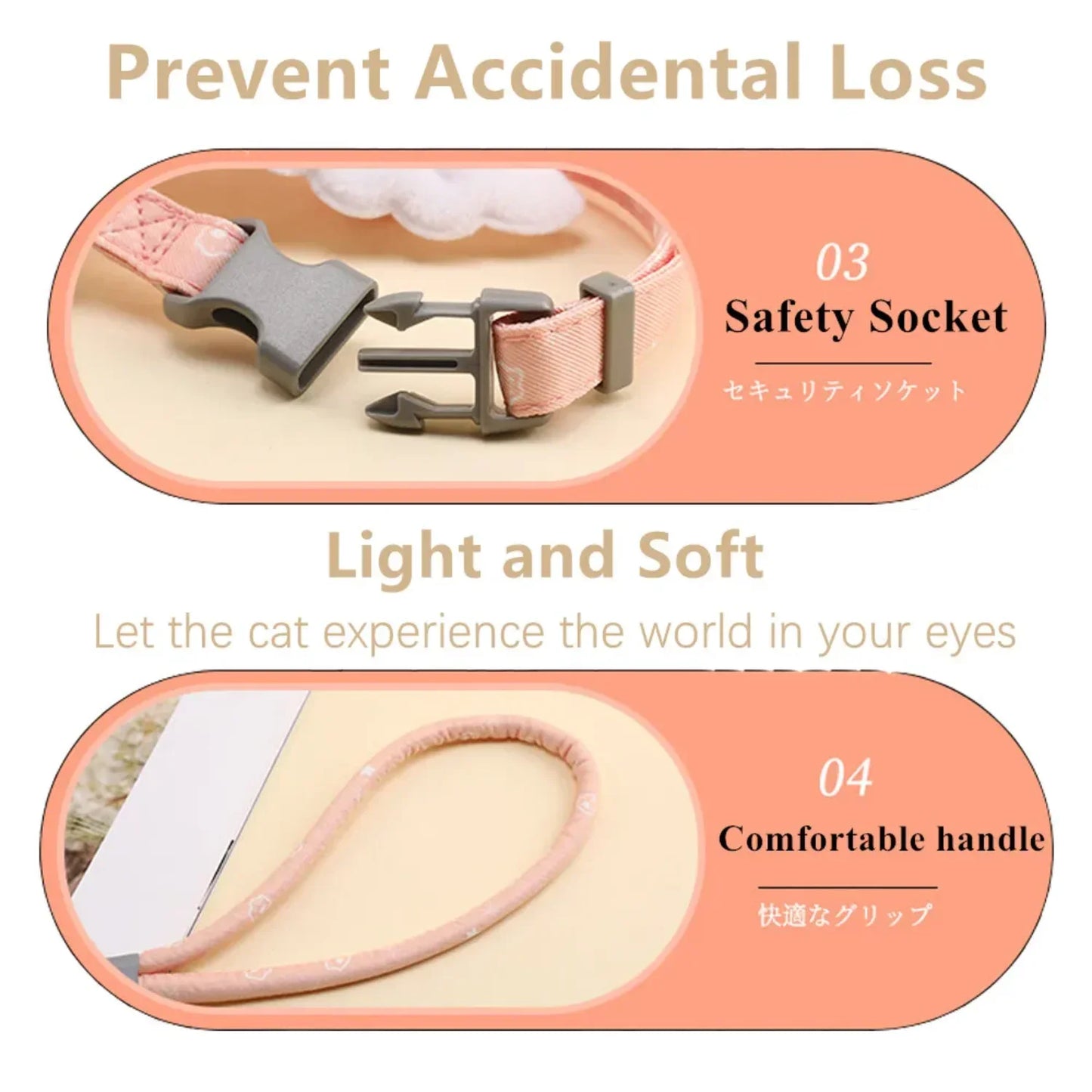 Sweet Angel Wing Cat Harness With 120cm Leash Outdoor Set