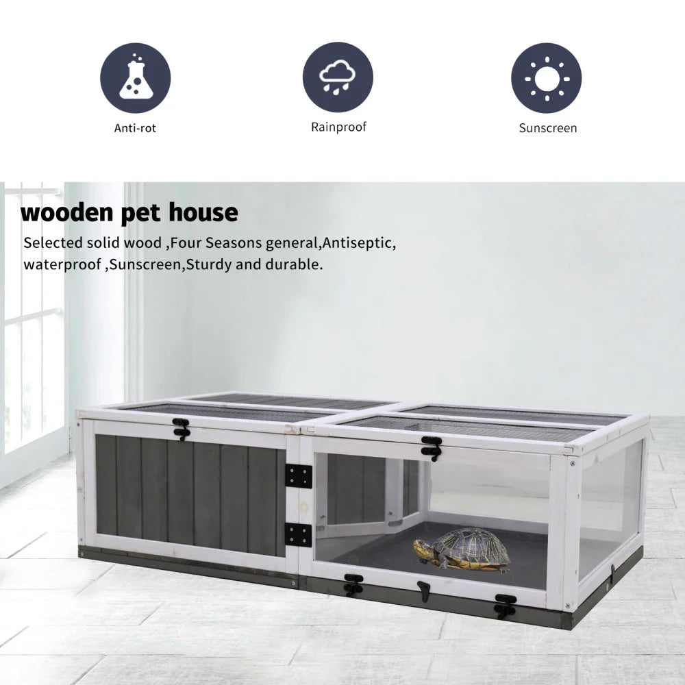 43 Inch Upgrade Waterproof Tray For Wooden Turtle Cage