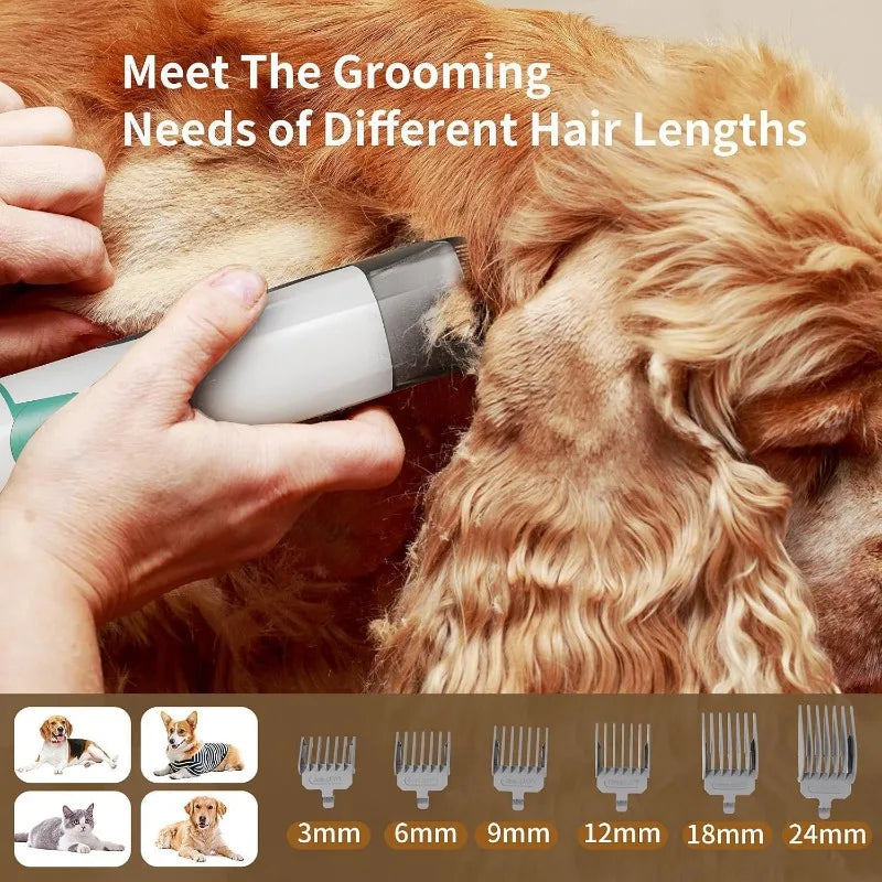 Vacuum With Pet Clipper Nail Grinder Dog Hair Vacuum With 6 Pet Grooming Tools For Dogs And Cats