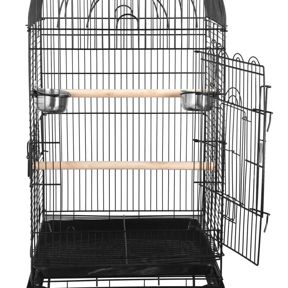 Guangdong Rolling Bird Cage With Open Play Top And Stand