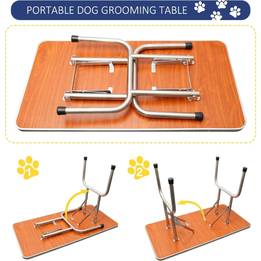 Hign-concerned Grooming Table For Dogs Foldable With Arm