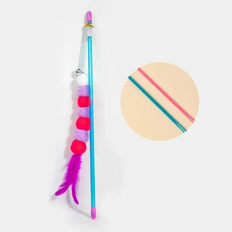 NoEnName Null Funny Kitten Cat Teaser Interactive Toy Rod