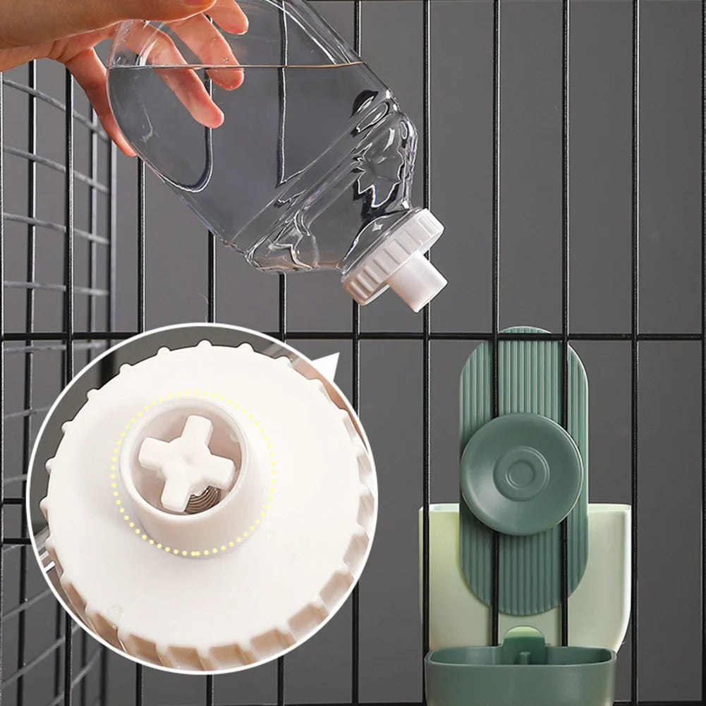 27oz Automatic Pet Bowl Cage Hanging Feeder Water Bottle Food Container Dispenser For Puppy Cat Rabbit Feeding Tool
