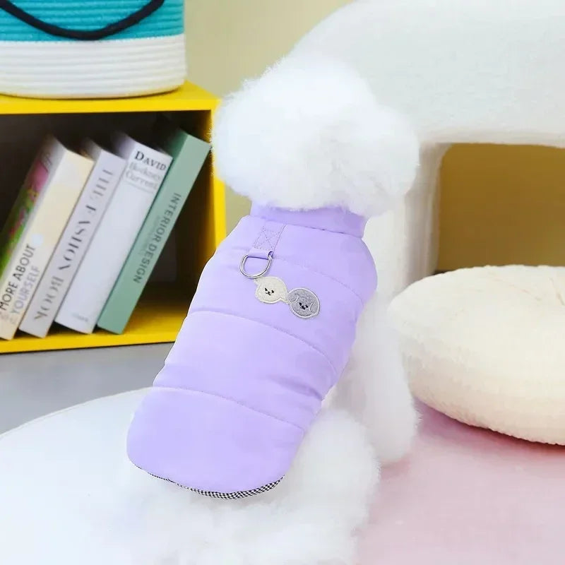 Hign Concerned Cotton Winter Dog Jacket Vest With D Ring