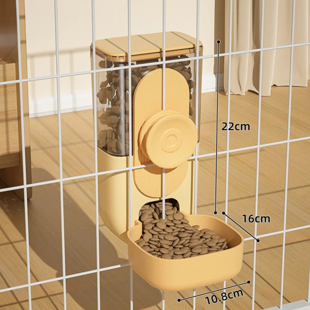 27oz Automatic Pet Bowl Cage Hanging Feeder Water Bottle Food Container Dispenser For Puppy Cat Rabbit Feeding Tool