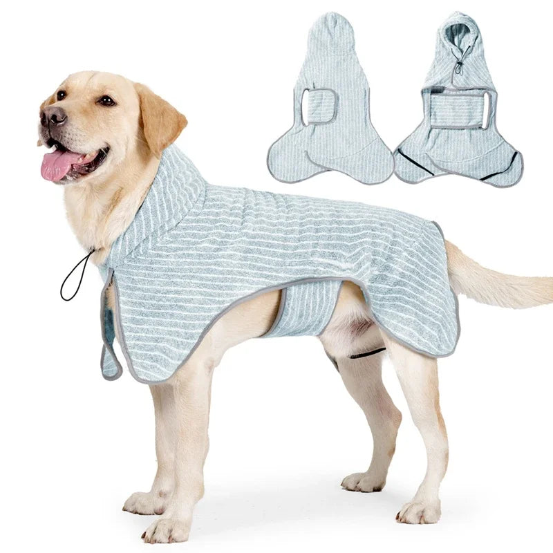Pet Bathrobe Coat Fast Water Absorbent Towel For Dogs Cats