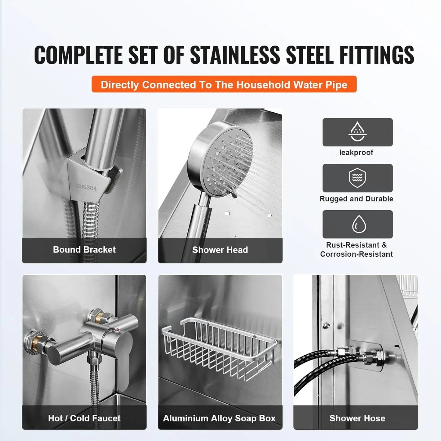 XMSJ Stainless Steel Pet Dog Bathing Station With Stairs