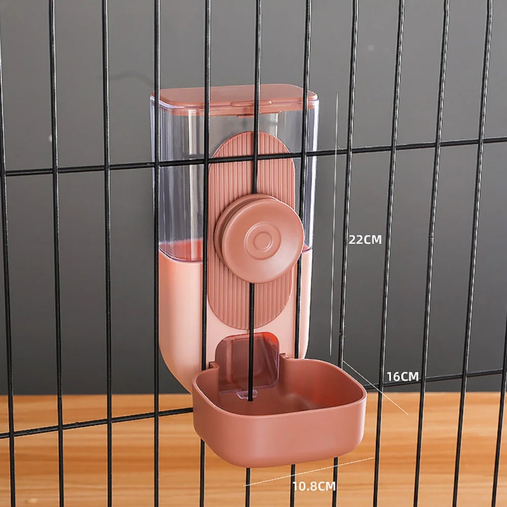 27oz Automatic Pet Bowl Cage Hanging Feeder Water Bottle Food Container Dispenser For Puppy Cat Rabbit Feeding Tool