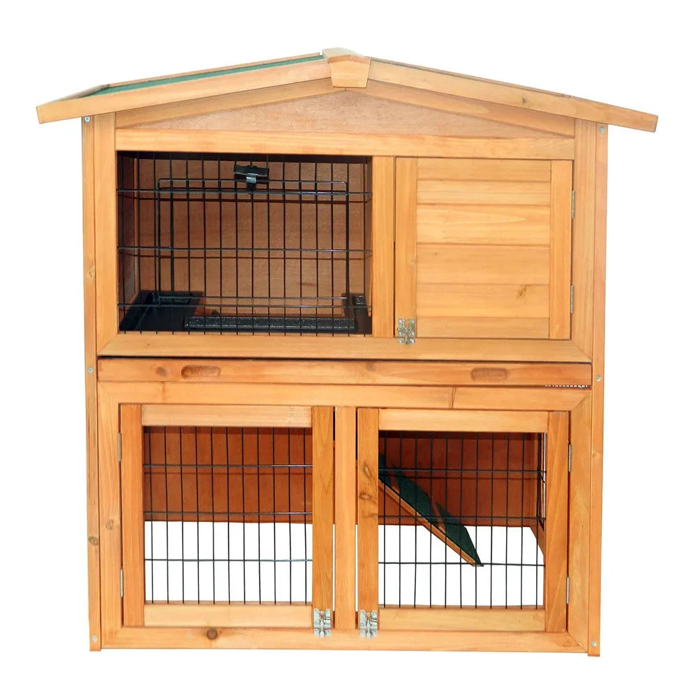 40 Inch Triangle Roof Waterproof Wooden Rabbit Hutch A Frame