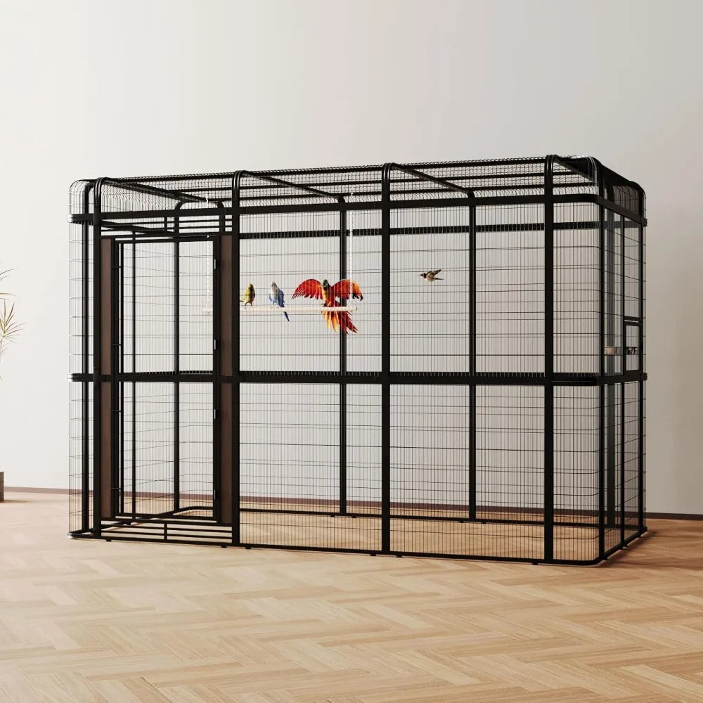 Heavy Duty Outdoor Walk In Bird Aviary Cage For Parrots