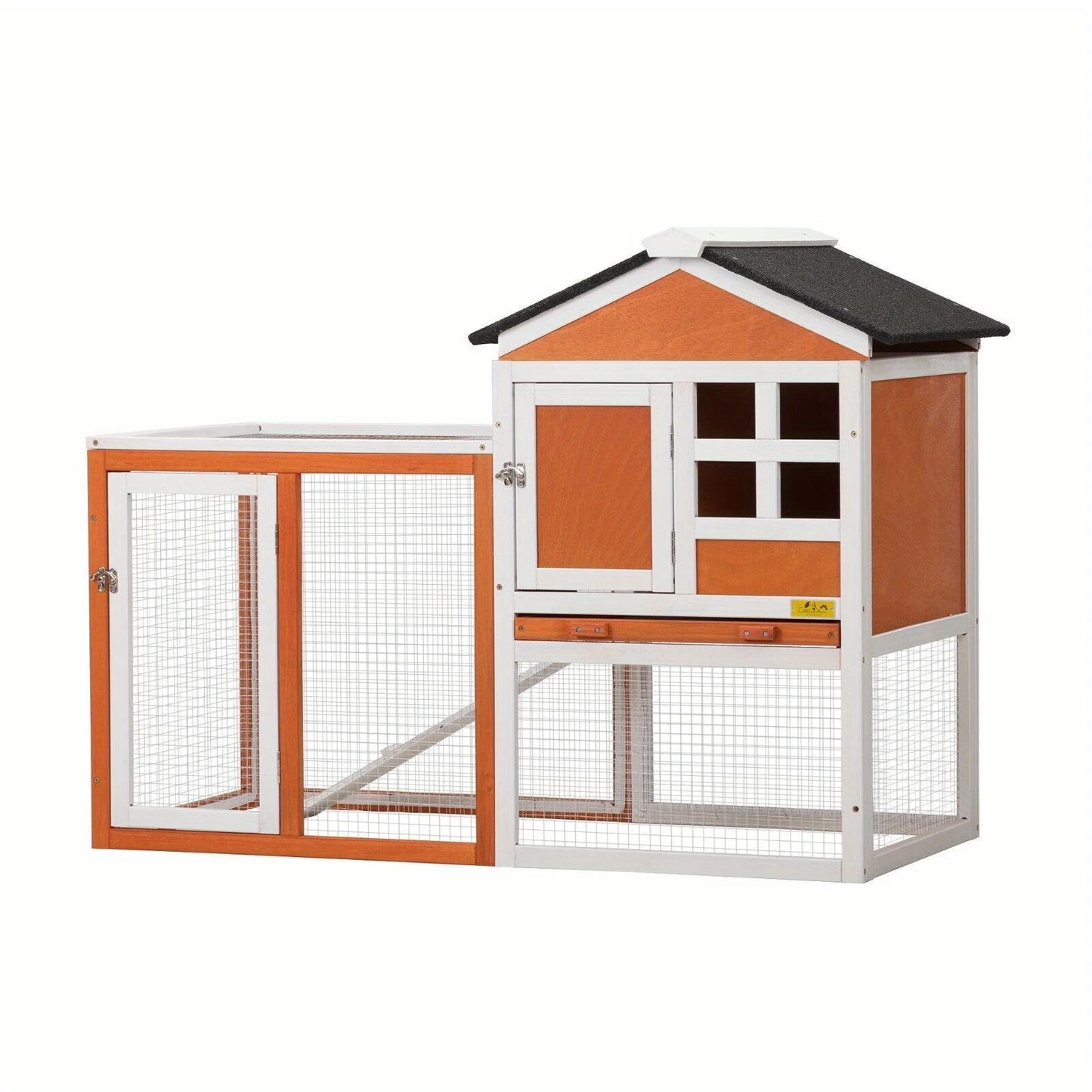 Wooden Rabbit Hutch and Chicken Coop Outdoor Habitat