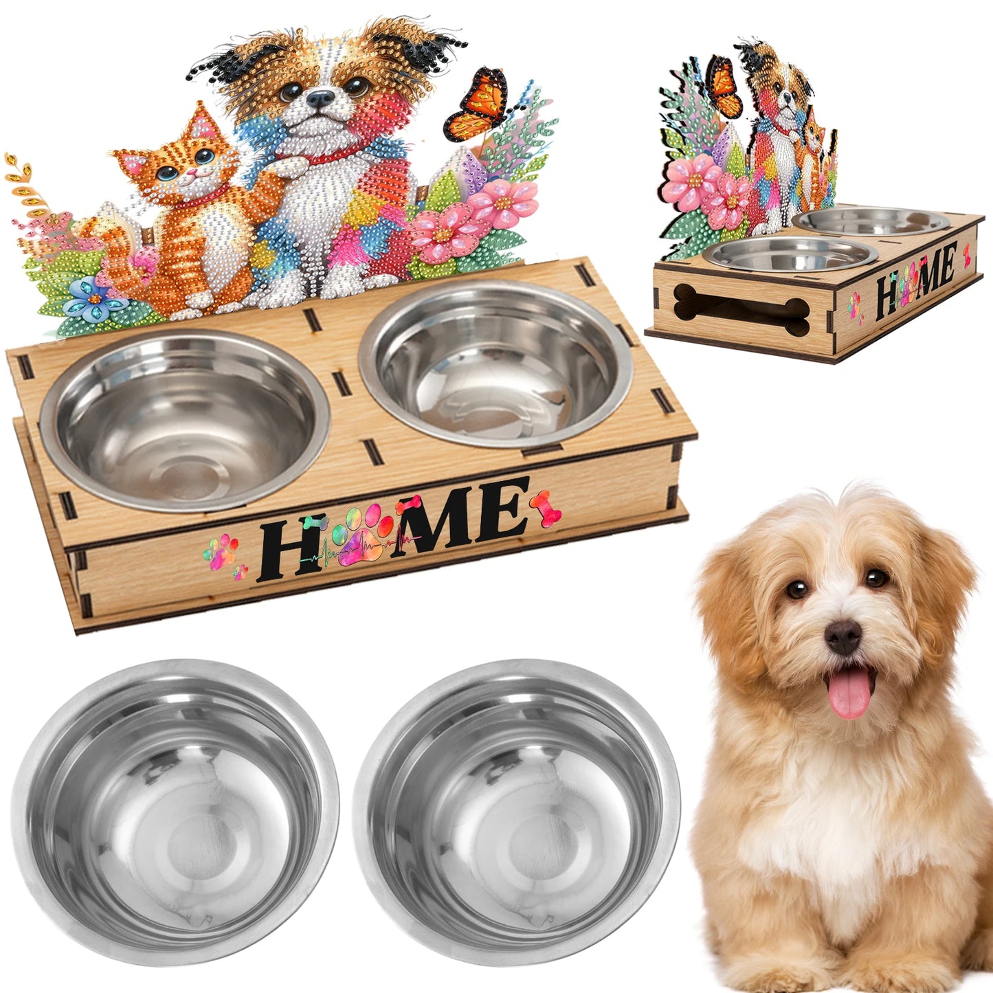 APWIKOGER 5D DIY Diamond Painting Pet Feeder Making Kit
