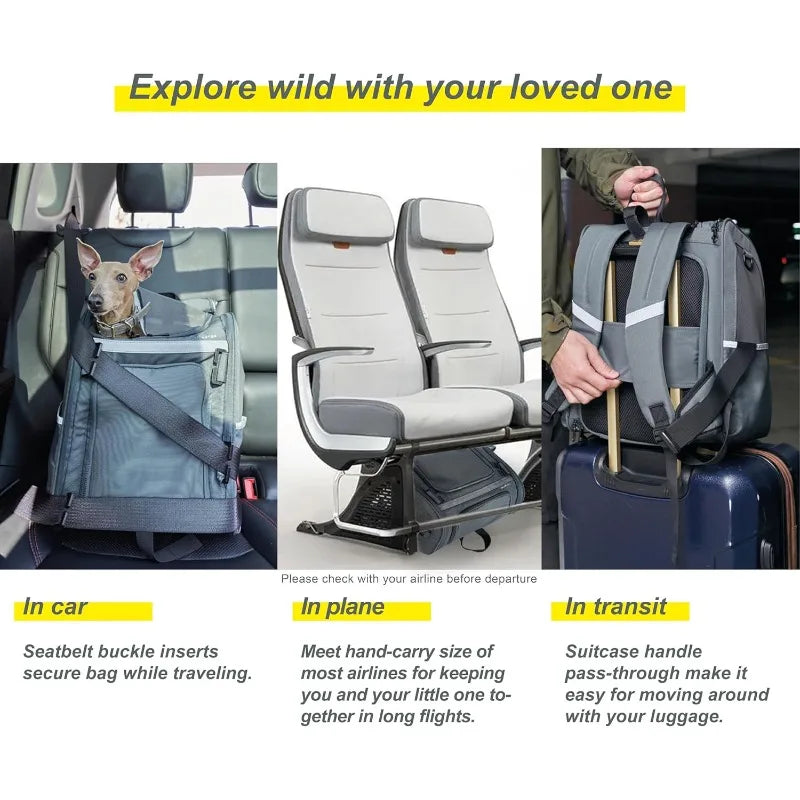 NoEnName Null Expandable Pet Carrier Airline Approved Backpack