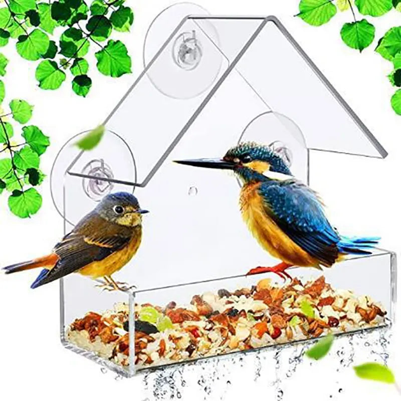 Guangdong Clear Acrylic Window Mounted Bird Feeder Cage