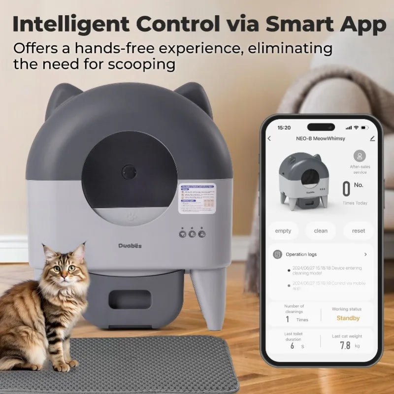 Lunapurr Automatic Cat Litter Box with APP Control
