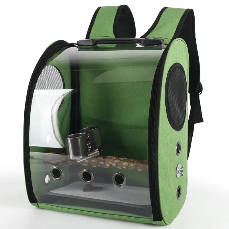 Fujian Portable Parrot Travel Cage Breathable Transparent