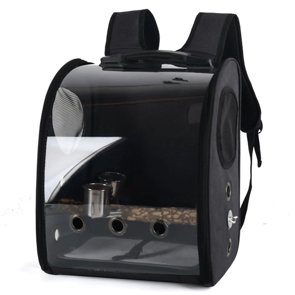 Fujian Portable Parrot Travel Cage Breathable Transparent