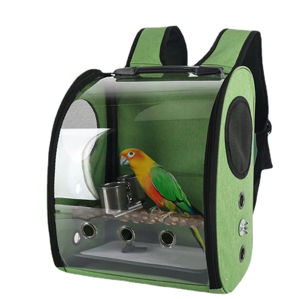 Fujian Portable Parrot Travel Cage Breathable Transparent