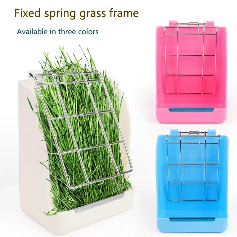 Rabbit Hay Feeder Dispenser For Hanging Cage Small Animals