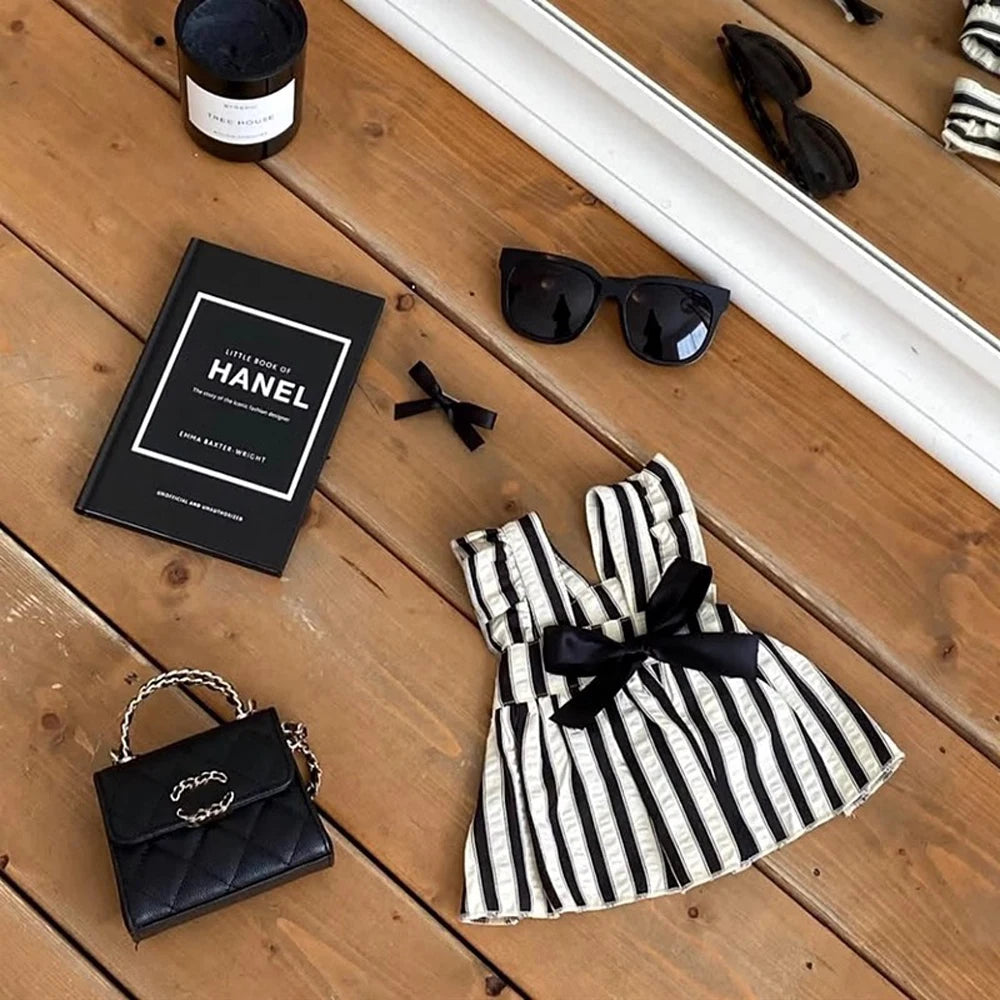 Big Bow Striped Dog Princess Dress For Dogs Everywhere