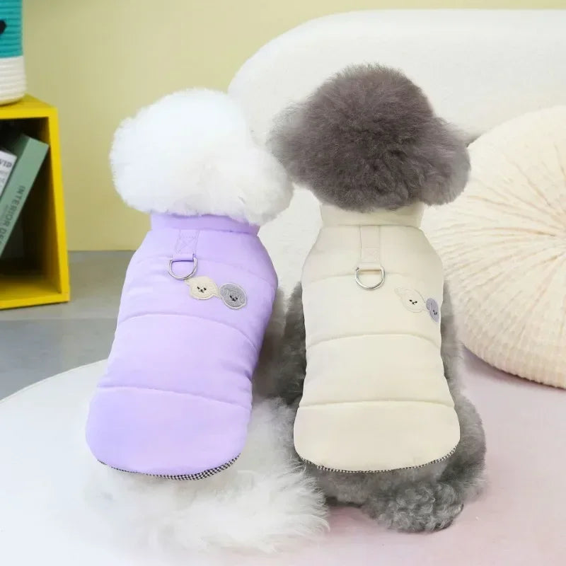 Hign Concerned Cotton Winter Dog Jacket Vest With D Ring